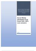 Social Media Strategies Final Exam with 100- sure answers&period;pdf