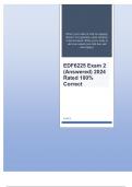 EDF6225 Exam 2 &lpar;Answered&rpar; 2024 Rated 100- Correct&period;