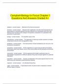 Campbell-Biology-In-Focus Chapter-1 Questions And Answers Graded A&plus;&period;