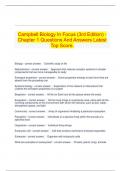   Campbell Biology In Focus &lpar;3rd Edition&rpar; - Chapter 1 Questions And Answers Latest Top Score&period;