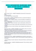 2024 ADVANCED NURSING NSG 6001 EXAM WITH CORRECT ANSWERS