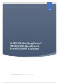 NURS 330 Med Surg Exam 2 &lpar;2024&rpar; &vert;&vert; With Questions & Answers &lpar;100&percnt; Accurate&rpar;
