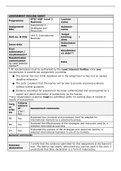 BTEC business Unit 5 Assignment 3 (P8 M5 D4) Distinction 