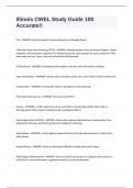 Illinois CWEL Study Guide 100 Accurate&excl;&excl;