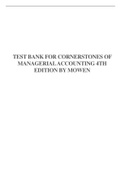 TEST BANK FOR CORNERSTONES OF MANAGERIAL ACCOUNTING 4TH EDITION BY MOWEN