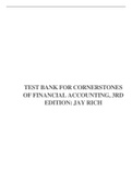 TEST BANK FOR CORNERSTONES OF FINANCIAL ACCOUNTING, 3RD EDITION JAY RICH