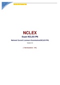 PNSG 1262-50 / NCLEX-PN Practice Test Graded A Plus