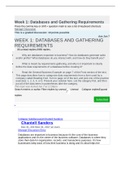 BIS 245 iLab Week 1 / BIS 245 WEEK1 Databases and Gathering Requirements, complete guide.