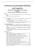 Summary sustainable mobility and logistics 2021-2022