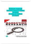 Solution manual for  Marketing research an applied orientation 7th edition by Malhotra all chapters ISBN&semi;9781292265636