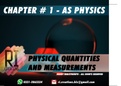 Physical Quantities and Measurements | AS Physics 9702 | Notes & Past Papers
