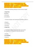 NURSING 101A FUNDAMENTALS OF NURSING EXAM 1-3 QUESTIONS AND ANSWERS BEST RATED A&plus; GUARANTEED SUCCESS NEW UPDATE 2022
