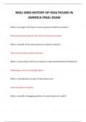 WGU D050 HISTORY OF HEALTHCARE IN AMERICA FINAL EXAM QUESTIONS AND ANSWERS 2024