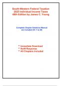 Solutions for South-Western Federal Taxation 2025 Individual Income Taxes&comma; 48th Edition by Young &lpar;All Chapters included&rpar;