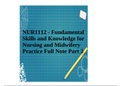 NUR1112 - Fundamental Skills and Knowledge for Nursing and Midwifery Practice Full Note Part 2