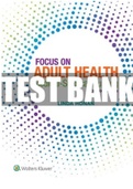 Focus on Adult Health Medical Surgical Nursing 2nd Edition Honan Test Bank.ISBN-13: 978-1496349286 (56 Chapters)