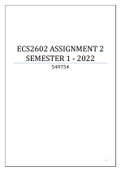 ECS2601 Assignment 2 Semester 1 2022