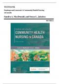 Test Bank - Stanhope and Lancaster's Community Health Nursing in Canada&comma; 4th Edition &lpar;MacDonald&comma; 2024&rpar; LATEST VERSION&vert; COMPLETE GUIDE  &vert;GRADE A&plus;&period;