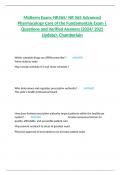 Midterm Exam&colon; NR565&sol; NR 565 Advanced Pharmacology Care of the Fundamentals Exam &vert; Questions and Verified Answers &lpar;2024&sol; 2025 Update&rpar;- Chamberlain