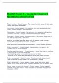 Bio467 Exam 2 &ndash; Neurodevelopment Questions and Answers