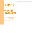 IB Sports Exercise and Health Science Notes (TOPIC 2: EXERCISE PHYSIOLOGY)