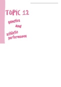 IB Sports Exercise and Health Science Notes (TOPIC 12: GENETICS AND ATHLETIC PERFORMANCE)