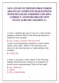 NGN ATI RN NUTRITION PROCTORED 2024 EXAM COMPLETE 80 QUESTIONS WITH DETAILED VERIFIED AND 100&percnt; CORRECT ANSWERS BRAND NEW  EXAM ALREADY GRADED A&plus;