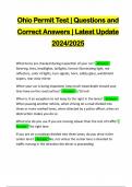 OHIO PERMIT BUNDLED EXAMS&colon;&colon;&colon;&colon; QUESTIONS AND CORRECT ANSWERS &vert; LATEST UPDATE 2024&sol;2025