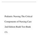 Pediatric Nursing The Critical Components of Nursing Care 2nd Edition Rudd Test Bank &lpar;1&rpar;&period;pdf