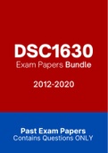 DSC1630 - Exam Questions PACK (2012-2020)