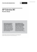 AP Calculus BC 2018 MCQ