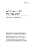 AP Calculus BC 2014 Practice 