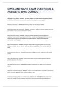 CWEL AND CANS EXAM QUESTIONS & ANSWERS 100&percnt; CORRECT&excl;