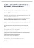CWEL EXAM BUNDLE &lpar;COMPLETE PACKAGE&rpar; QUESTIONS & ANSWERS 100&percnt; ACCURATE&excl;&excl;