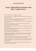 Exam 2 CHSO 404 Exam Questions With 100&percnt; Verified Answers&period;