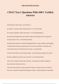 CMAT Test 1 Questions With 100&percnt; Verified Answers