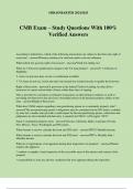 CMB Exam &ndash; Study Questions With 100&percnt; Verified Answers