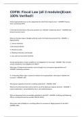 CDFM&colon; Fiscal Law &lpar;all 3 modules&rpar;Exam 100&percnt; Verified&excl;&excl;