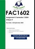 FAC1602 Assignment 3 &lpar;QUALITY ANSWERS&rpar; Semester 2 2024