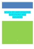 NCLEX ED and Disaster Questions and Answers MAY 2022-100&percnt; GRADE A&plus;
