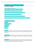 Exam &lpar;elaborations&rpar; Leadership ATI Study Guide 149 Terms &lbrack;A&plus; GUIDE&rsqb;