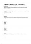 Prescott-s Microbiology Chapters 1-3 questions and answers