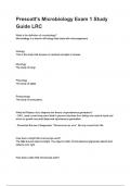 Prescott-s Microbiology Exam 1 Study Guide LRC questions and answer