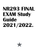 NR293 FINAL EXAM Study Guide 2021/2022.