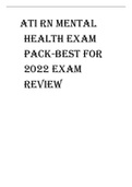 ATI RN MENTAL HEALTH EXAM PACK-BEST FOR 2022 EXAM REVIEW