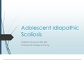 NR 602 Adolescent Idiopathic Scoliosis:Study Guide Presentation >Latest - Chamberlain College of Nursing - Guaranteed Grade A+