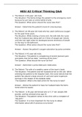 HESI A2 Critical Thinking Q&A