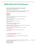 Exam &lpar;elaborations&rpar; BIOS 255 Unit 8 Final Exam&colon; solved revision questions fall &lpar; 2020-2021&rpar;