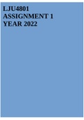 LJU4801 ASSIGNMENT 1 YEAR 2022
