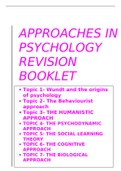 Approaches A01 and A03 Key Revision Studies- Completed Version